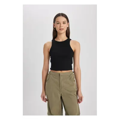 DEFACTO Fitted Barbell Neck Ribbed Camisole Undershirt