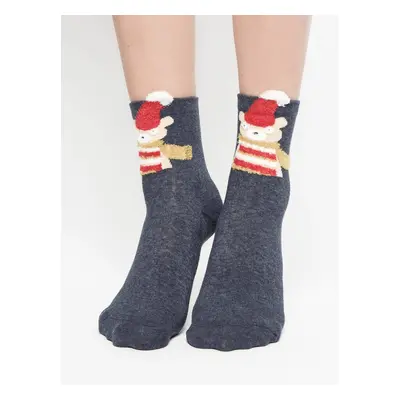 Socks with the application grey bear