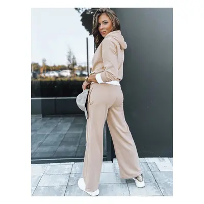 Women's tracksuit SANELIS light beige Dstreet