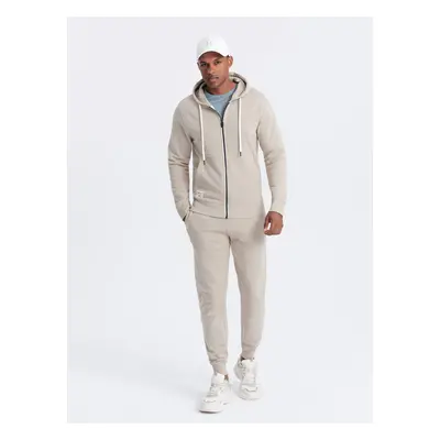 Ombre Men's sweatshirt set unbuttoned sweatshirt + jogger pants