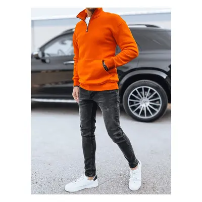 Men's hooded sweatshirt, orange Dstreet