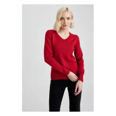 DEFACTO Regular Fit V Neck Sweater