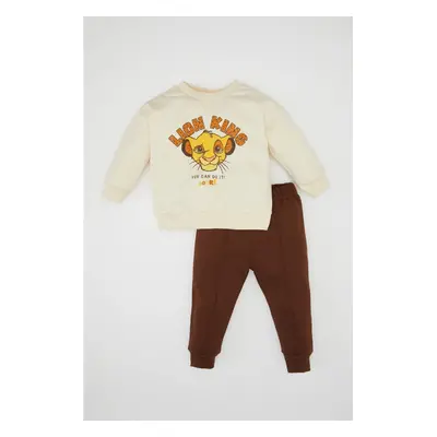 DEFACTO Baby Boy Disney Lion King Thin Sweatshirt Tracksuit Bottom 2-Piece Set