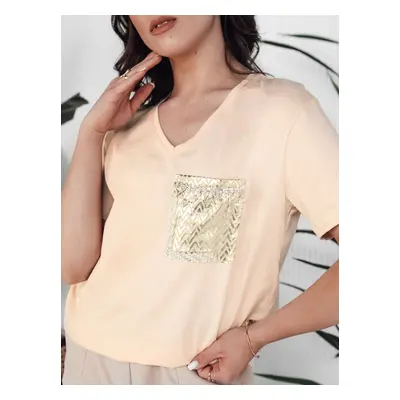 Women's T-shirt TASTI, peach, Dstreet