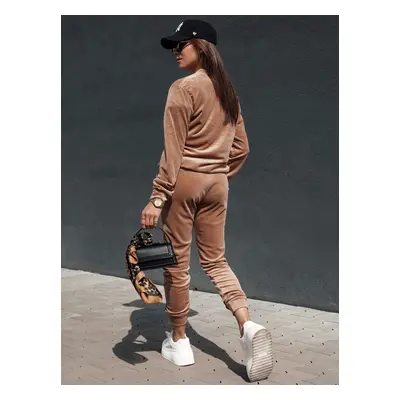 Set of women's velour URBANVELVET light brown Dstreet