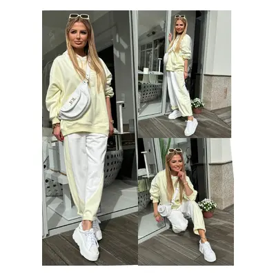 Yellow and white tracksuit set By o la la