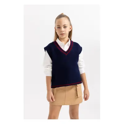 DEFACTO Girl V Neck Sweater