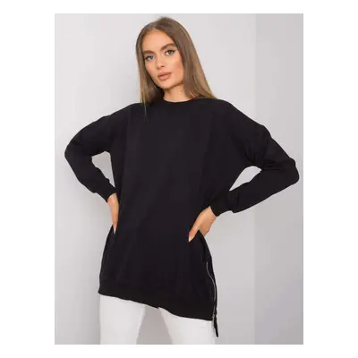 Lady's black tunic with zip closure