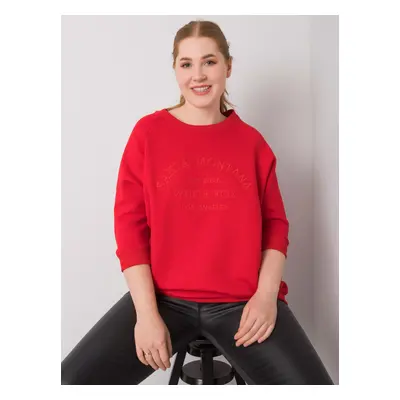 Women's red sweatshirt larger size