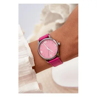 Women's watch on an eco leather strap Fuchsia Ernest