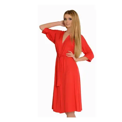 Bathrobe De Lafense Visa long 3XL-4XL women's red