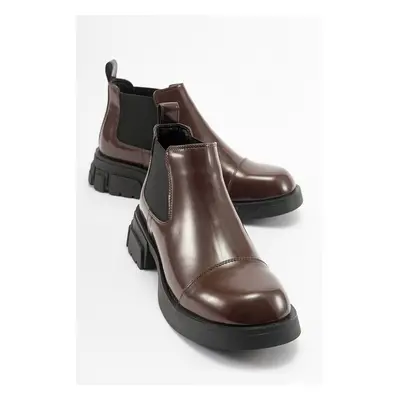 LuviShoes CAFUNE Brown Patent Leather Women's Boots