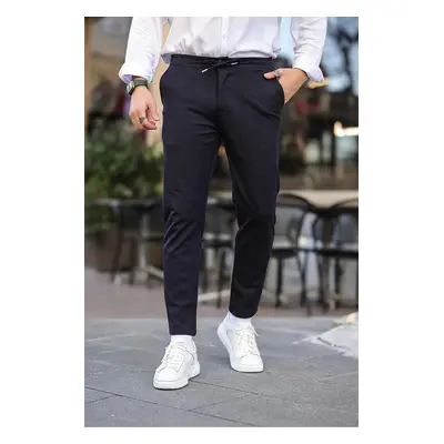 34958 Dewberry Slimfit Jogger Seasonal Mens Trousers-NAVY BLUE