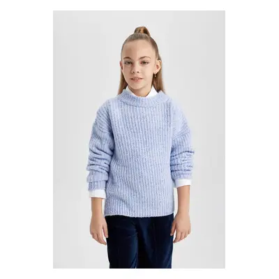 DEFACTO Girl's Crew Neck Sweater