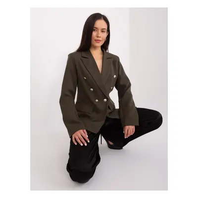 Khaki blazer with decorative buttons OH BELLA