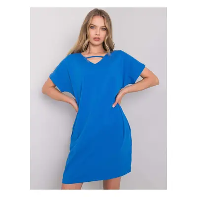 RUE PARIS Blue Oversized Dress