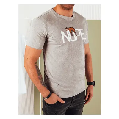 Grey men's T-shirt with Dstreet print