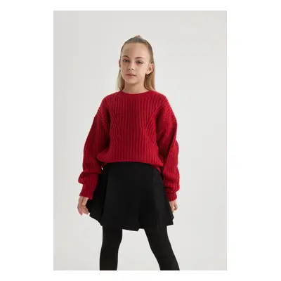 DEFACTO Girl's Crew Neck Sweater