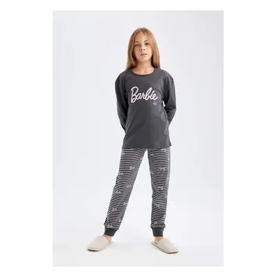 DEFACTO Girl Barbie Long Sleeve Pajama Set