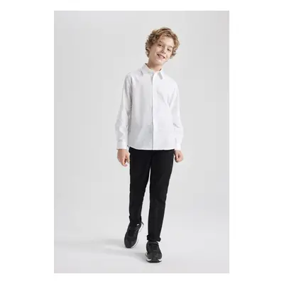 DEFACTO Boy's April Children's Day Black Straight Leg Gabardine Trousers