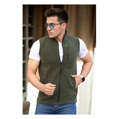 42181 Dewberry Fleece Mens Vest-Khaki