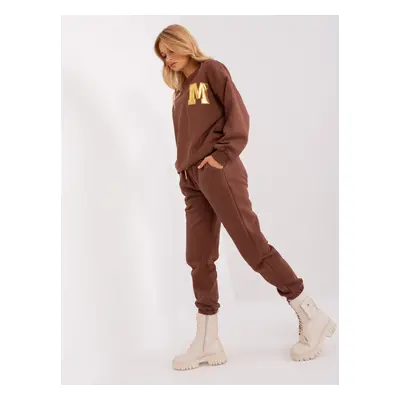 Women's Dark Brown Insulated Tracksuit