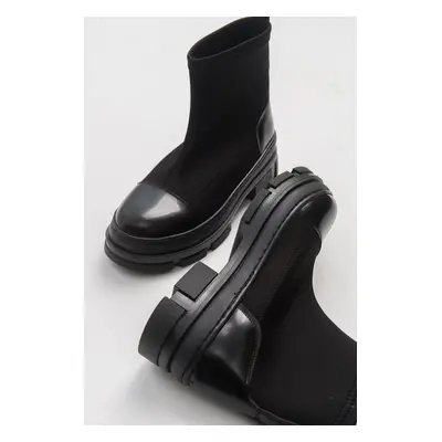 LuviShoes Bendis Women's Black Scuba Boots.