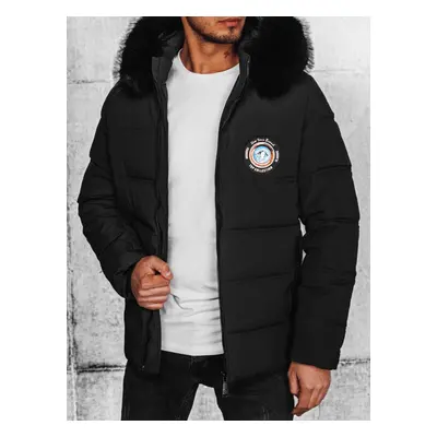 Men's Black Quilted Dstreet Winter Jacket