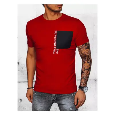 Red men's T-shirt with Dstreet print