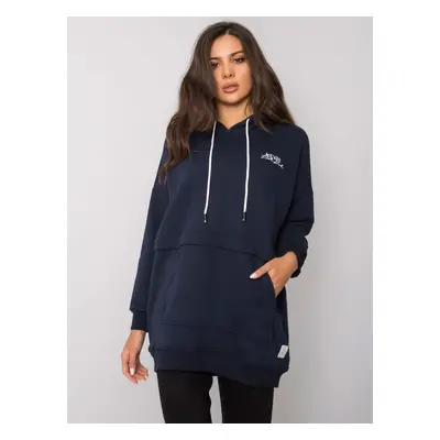 Women's Navy Kangaroo Sweatshirt