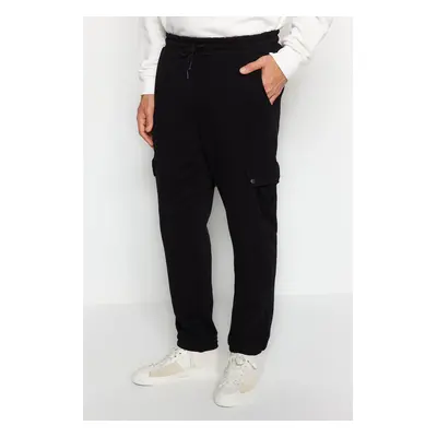 Trendyol Black Oversize/Wide Cut Cargo Pocket Elastic Leg Sweatpants