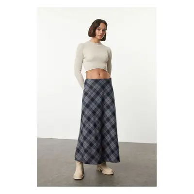 Trendyol Multicolor Low Waist Plaid Pattern A-line Maxi Skirt