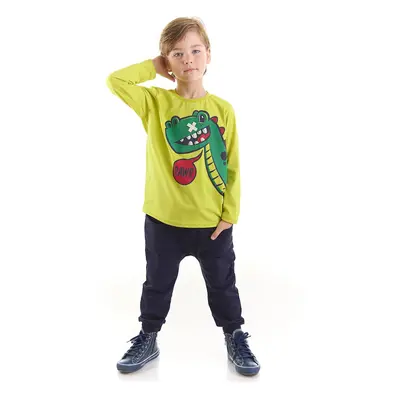 Denokids Rawr Dinosaur Boys T-shirt Trousers Set