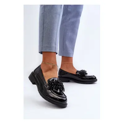 Women's patent leather loafers S.Barski black