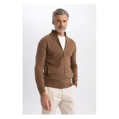 DEFACTO Slim Fit High Neck Cardigan