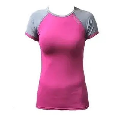 Women's functional bamboo T-shirt with short sleeves - fuchsia