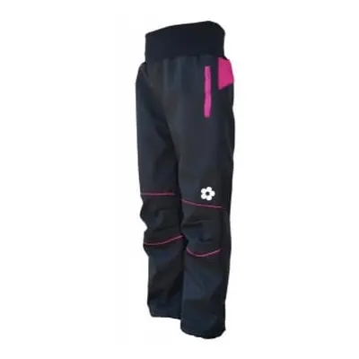 Summer softshell trousers - black-raspberry