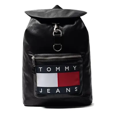 Tommy Jeans Backpack - TJM HERITAGE LEATHER BACKPACK black