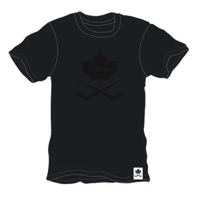 T-shirt CCM Blackout Leaf S/S Tee SR Black