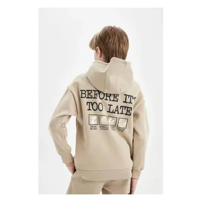 DEFACTO DFC - Boy Oversize Fit Hooded Printed Sweatshirt