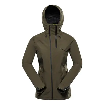 Women's softshell jacket with membrane ALPINE PRO JERDA ivy green