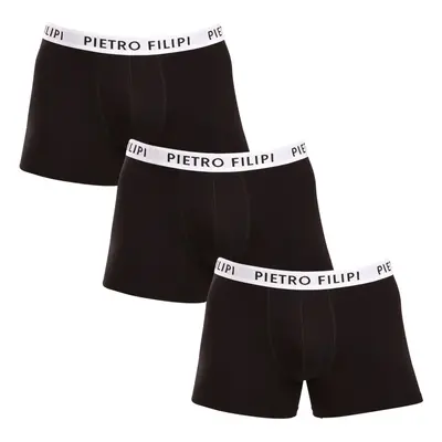 3PACK Men's Boxer Shorts Pietro Filipi Black