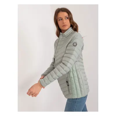 Pistachio quilted jacket with pockets SUBLEVEL