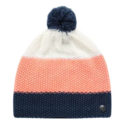 Winter hat with pompom ALPINE PRO DELORE neon salmon