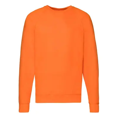 Orange Men's Sweatshirt Lightweight Raglan Sweat Fruit of the Loom