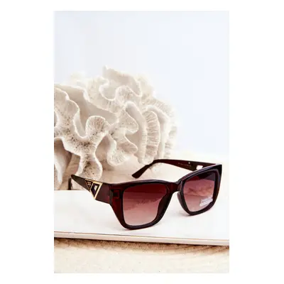 Women's sunglasses with decorative details UV400 Brown