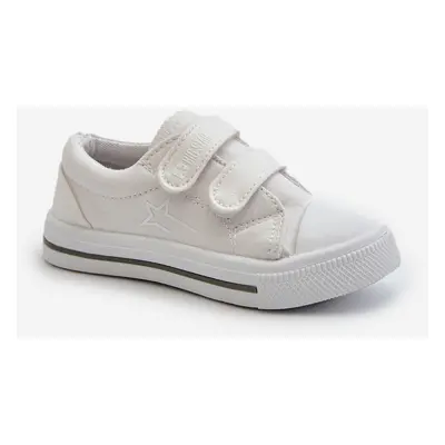 Children's Velcro Sneakers Big Star White