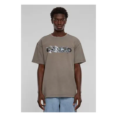 Men's T-Shirt Cagedchrome Acid Heavy Oversize Tee - Beige