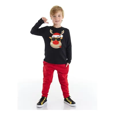 Denokids Christmas Deer Boy T-shirt Pants Set