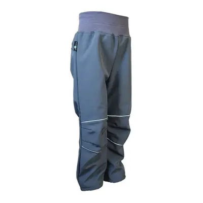 Children's softshell pants - dark gray-reflective